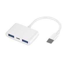 3 in 1 Dual USB Female OTG Adapter with Fast Charging Port for iPhone iPad