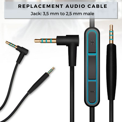 Stereo Kabel für Bose QC25 QC35 QC45 BT SoundLink Around-Ear II Kopfhörer Kabel