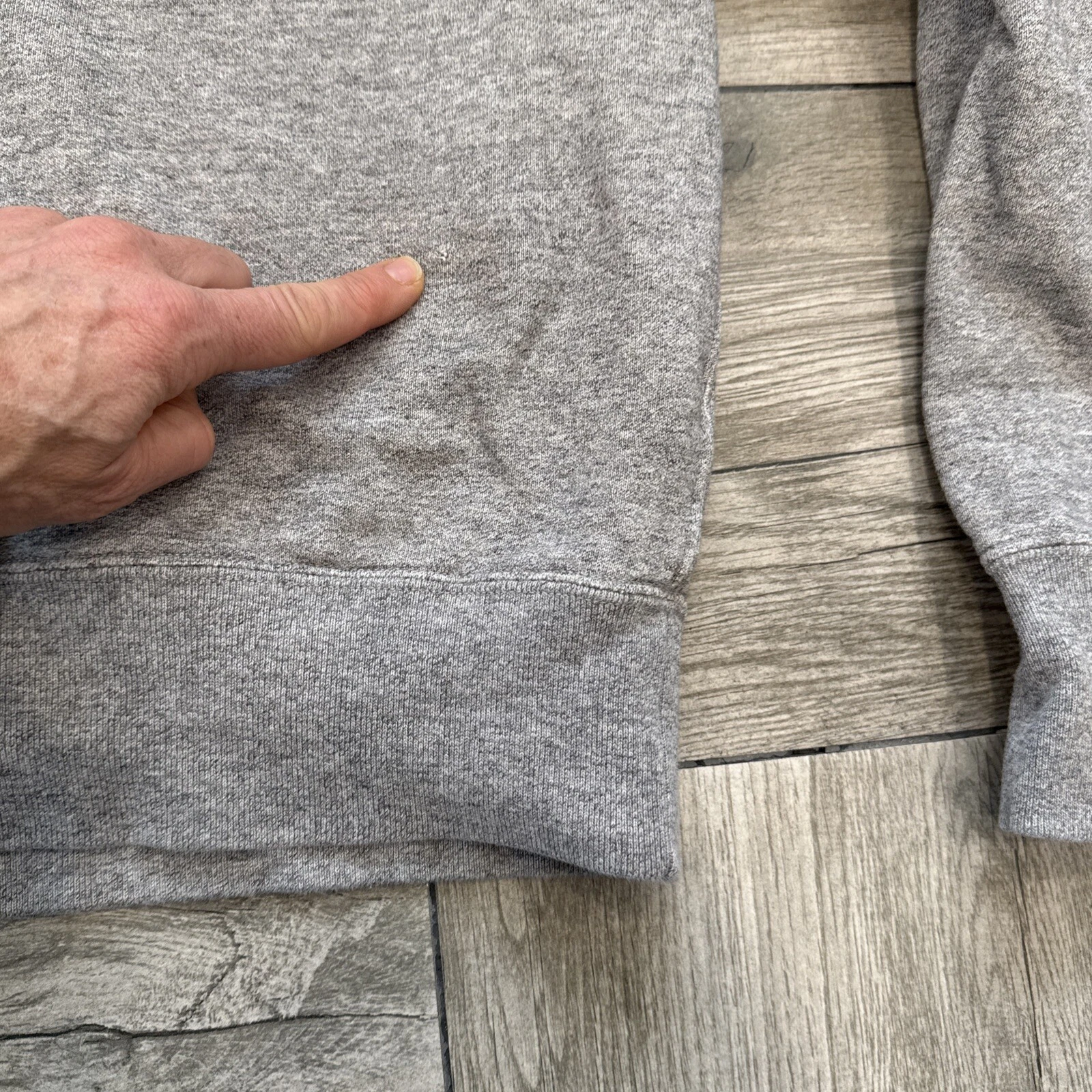 VETEMENTS Felpa grigia in spugna UNIQLO taglia S