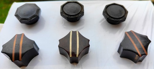 MANOPOLE PER RADIO EPOCA VALVOLE BACHELITE DECO ANNI '30, '40 - Foto 7 di 15