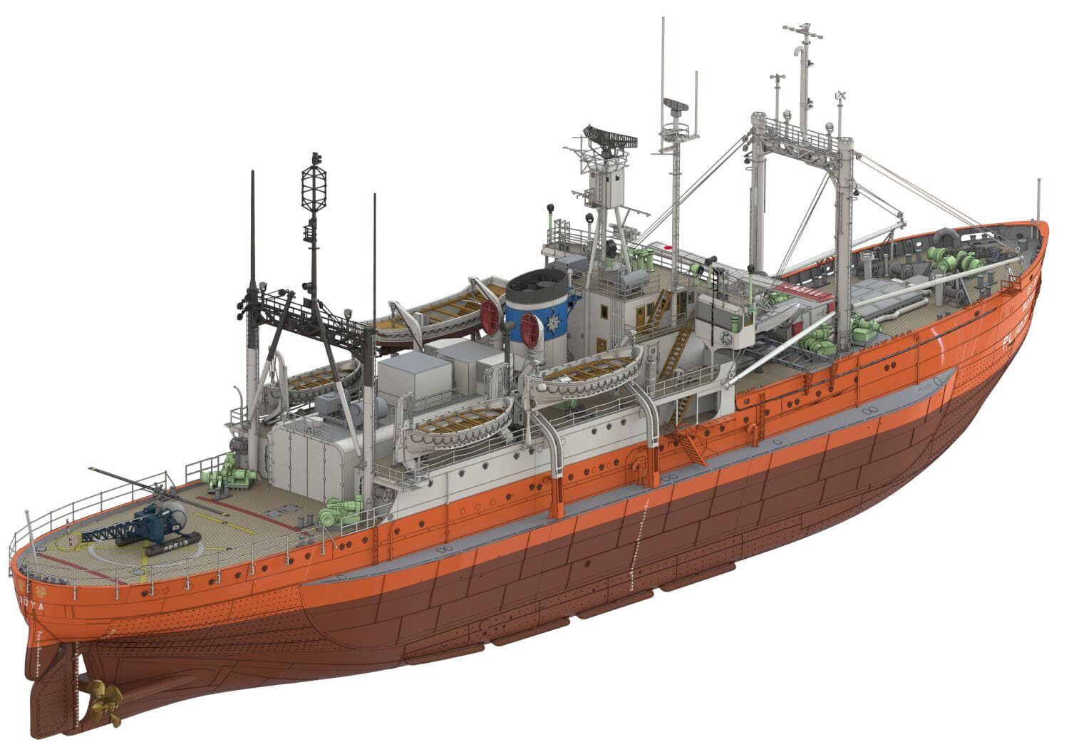 Antarctica Observation Ship Soya 1:250 Plastic Model Kit HASEGAWA