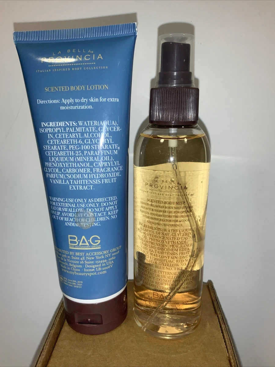 NEW La Bella Provincia Body Lotion Honey Vanilla Body Mist 6