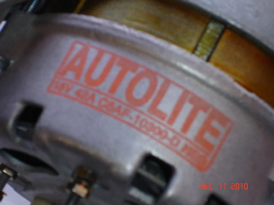 Alternador Ford Fairlane 1965 42 amperios C5AF-10300-D Autolite 289 generador Hipo Foto 2 de 3