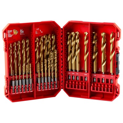 Milwaukee 48-89-4672 SHOCKWAVE 29PC Impact Duty RED HELIX Titanium Drill Bit Set