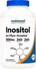 Nutricost Inositol Capsules 500mg, 240 Capsules - Non-GMO  Gluten Free