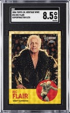 Marketplace image: 2007 TOPPS CHROME WWE HERITAGE II SUPERFRACTOR #24 RIC FLAIR #/25 SGC 8.5