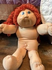Cabbage Patch Kid CPK  Head Mold 2 Factory OK 1984 Red Hair dimples Blue Eyes