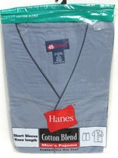 Vintage Hanes Pajama Set Short Sleeve Shirt Shorts Men's Medium New