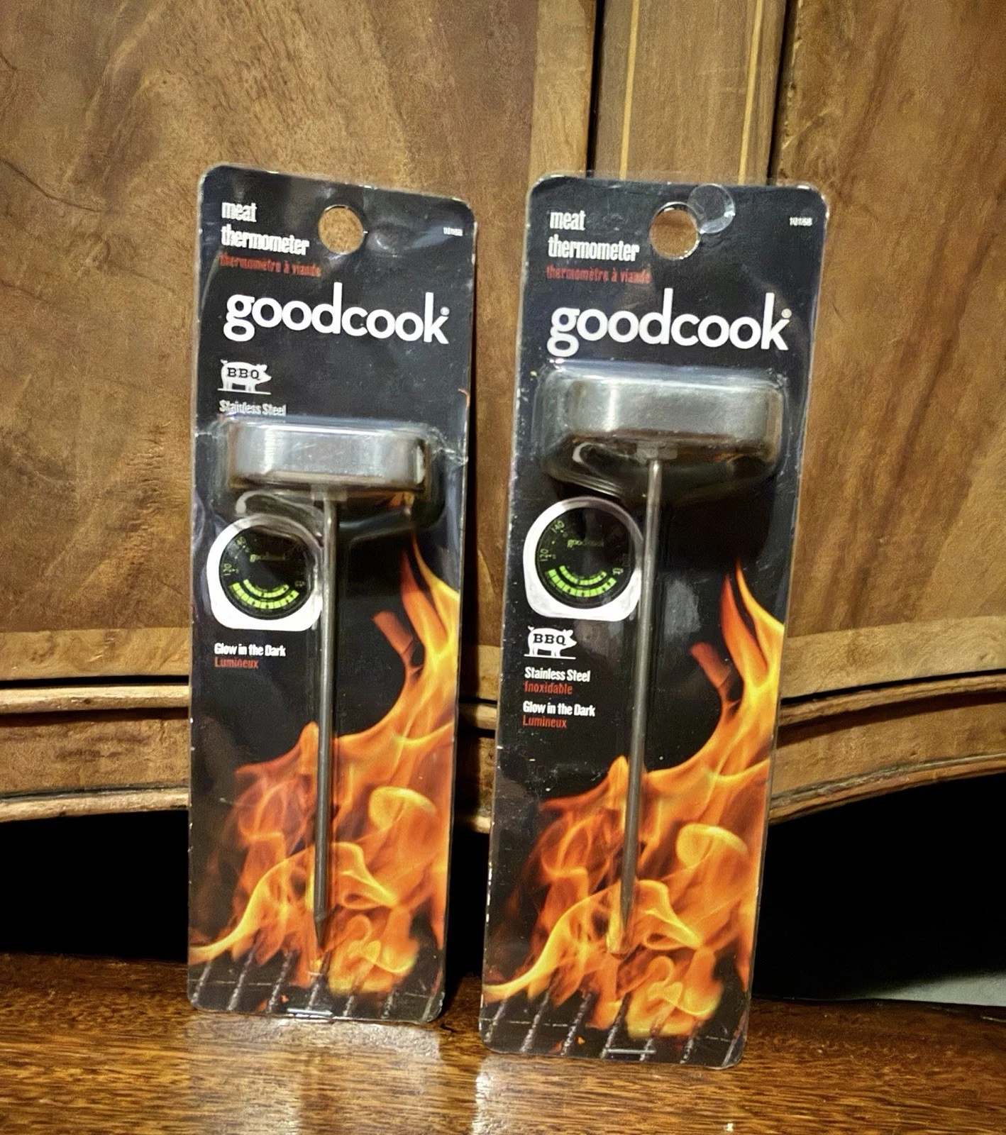 GOOD COOK Stainless Glow in Dark Kitchen - Barbecue Meat Thermometer - New 2