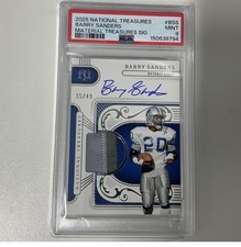 Panini 2025 National Treasures Barry Sanders Auto 35/49 PSA MINT 9