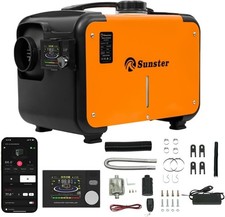 12/24V 8KW Diesel Heater, 110-240V All-in-One Diesel Air Heater with Ventilation