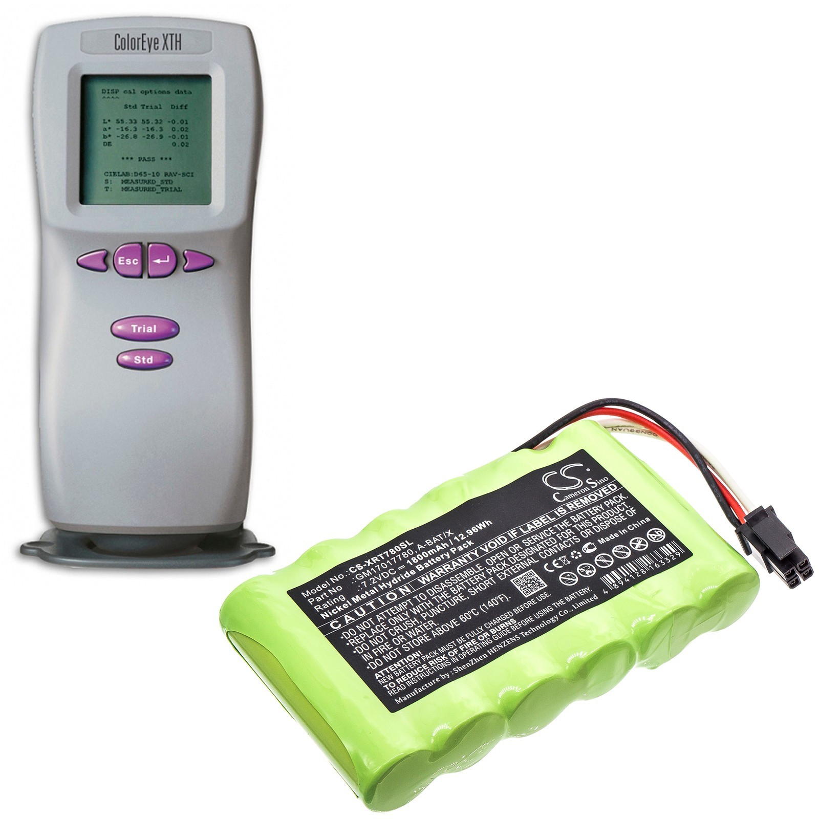 BATTERIE Ni-MH 7.2V 1800mAh Type GM17017780,A-BAT/X For X-Rite Coloreye XTH