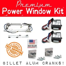 1948 - 56 Ford F100 Power Door Window Regulator Kit w/  Crank Switches kustom