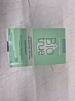 BioTrue Hydration Boost Lubricant Eye Drops - 30 Single Dose Vials  Exp 08/2026