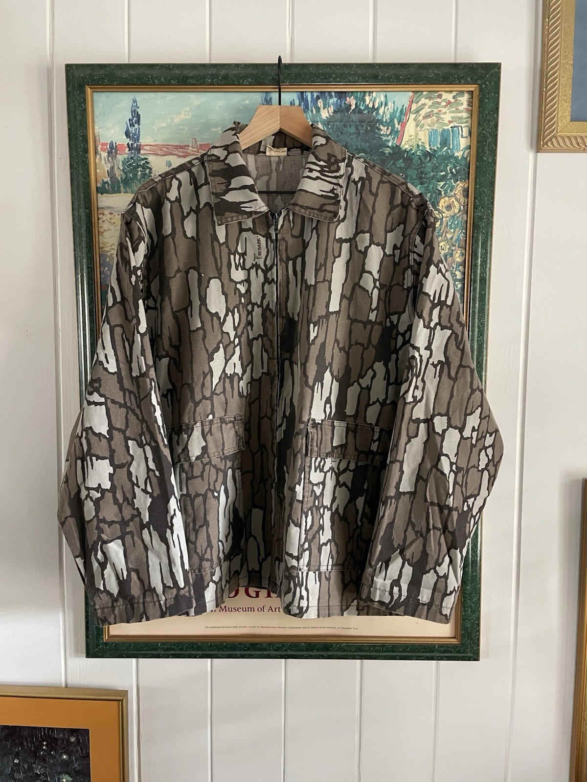 Vintage 80s Trebark Full Zip Camo Jacket Men's Large Made In USA Camo Hunting