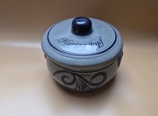 Alter Heringstopf Steingut mit Deckel