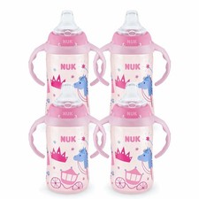 NUK Learner Cup Soft Spout Sippy Cup 10oz   Girls   BPA Free   4 Pack