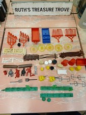 1950s Ohio Art  Mixed Brands Farm Play Parts Lot Barn Farm Accessories