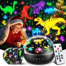7 in 1 Dinosaur Night Light Projector Kids Remote Timer Color Change Rotating US