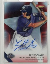Trent Grisham Clark 2015 Bowma's Best  Best of 2015 Autographs Red Refractor /5