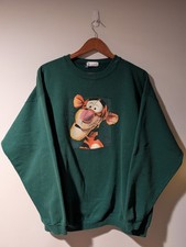 Vintage Disney Tigger Sweatshirt Winnie The Pooh Graphic Crewneck 90s Green Mens