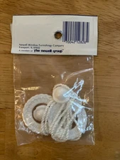 Vintage NOS 11 Pkgs of 2 Window Shade Pulls: Crochet, Plastic, Tassel, Higbee