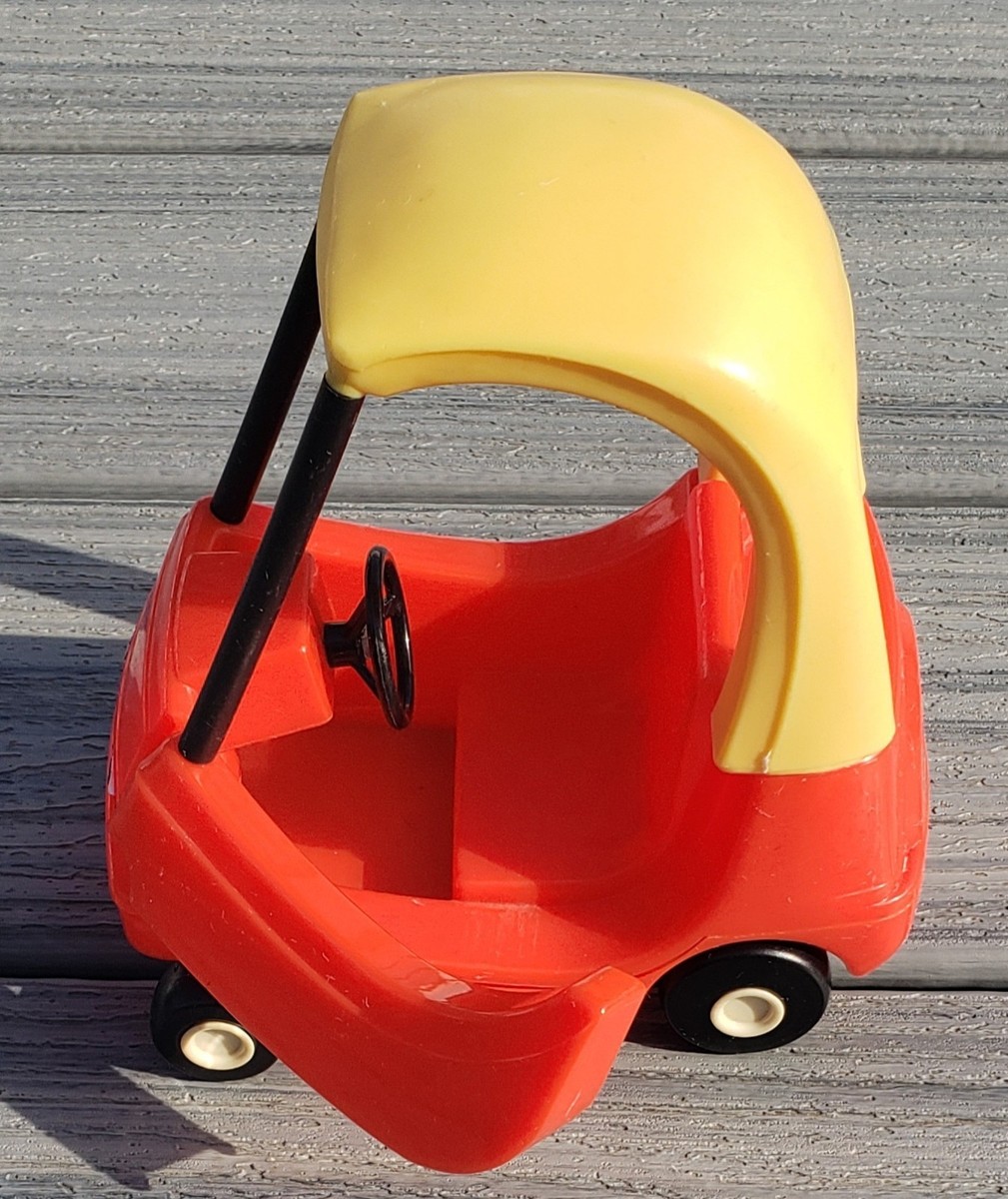 ビンテージ 愛らしい小さなチーキー Little Tikes Vintage Dollhouse Cozy Coupe Miniature Red/Yellow, 6