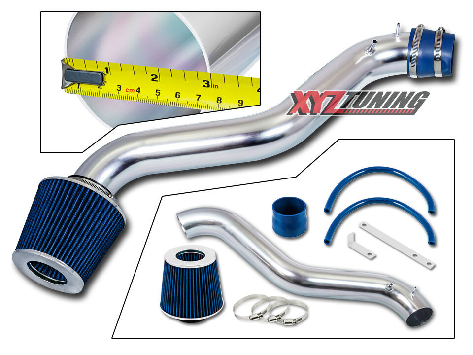 3" BLUE Short Ram Air Intake Induction Kit +Filter For 92-96 Prelude 2.2/2.3 L4