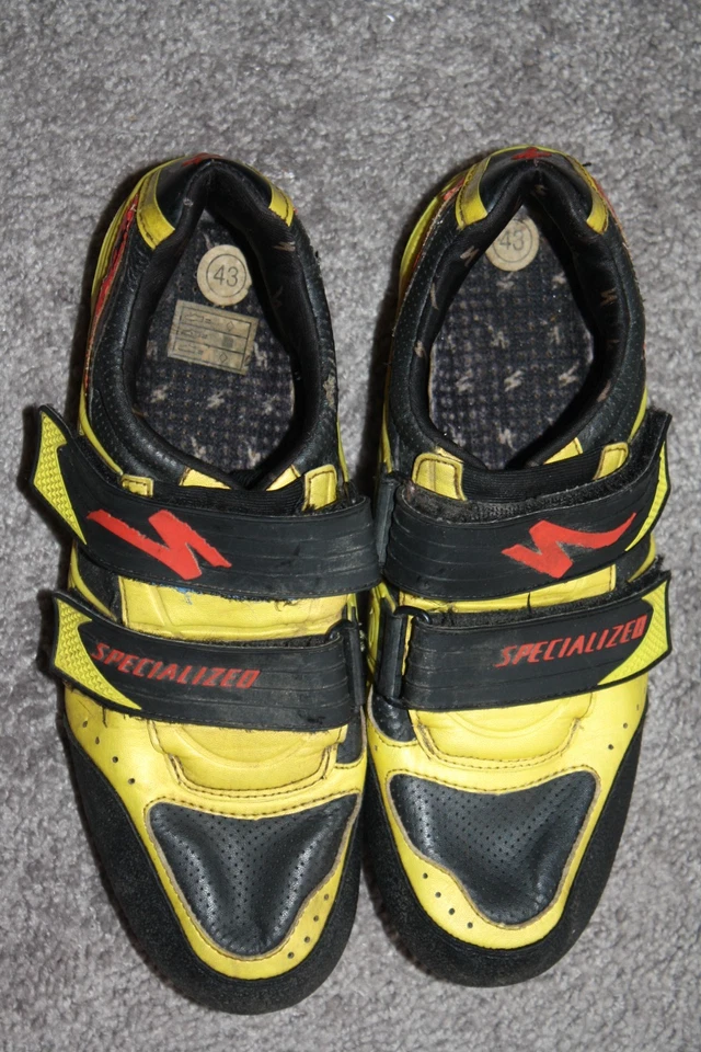 Zapatillas de ciclismo Specialized Comp encaje negro/amarillo con correas para hombre talla EU 43 US Foto 2 de 4