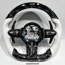 bmw steering wheel white forged carbon fiber ...