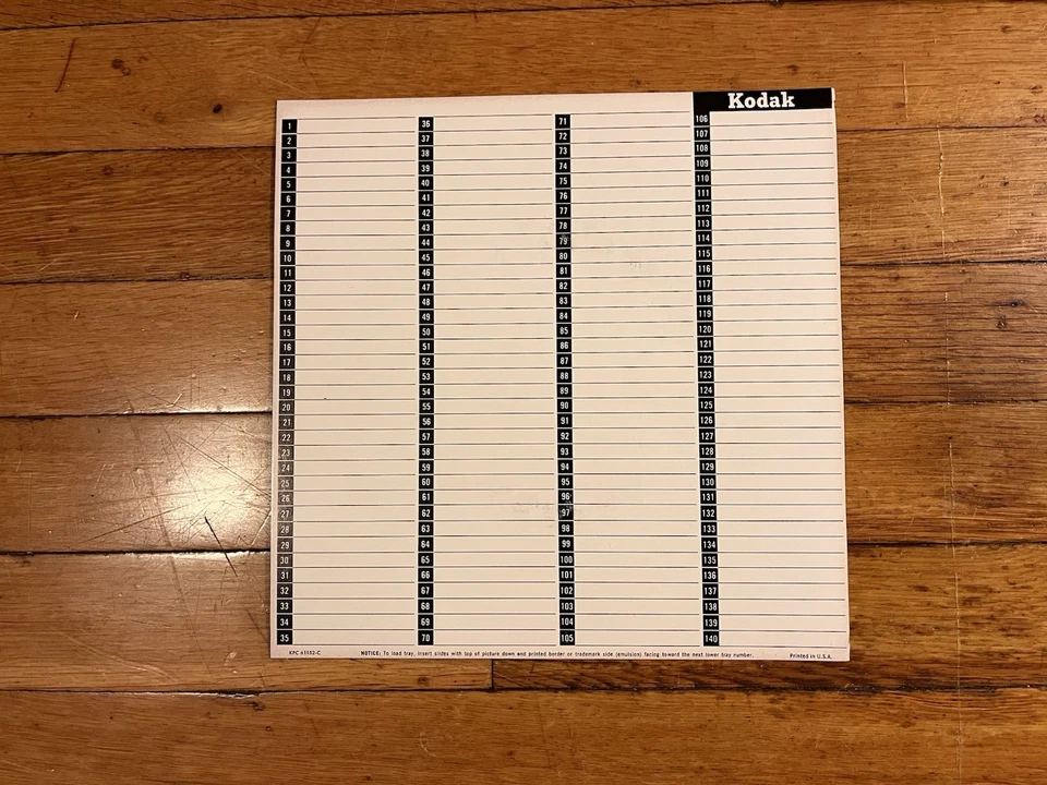 VINTAGE Kodak Carousel 140 Projector 35mm Slide Tray Original Box Labels NOS - Image 4 of 4