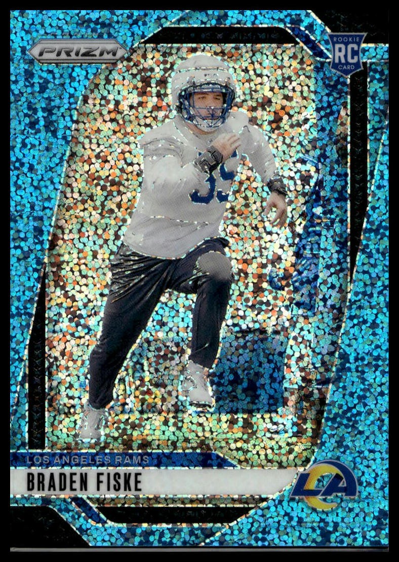 2024 Panini Prizm #310 Braden Fiske Blue Sparkle #/96 Rookie SN,RC