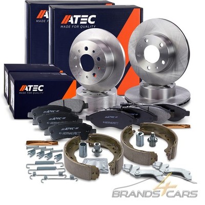 ATEC 4x BREMSSCHEIBE+BELÄGE+BREMSBACKEN VORNE HINTEN FÜR CITROEN JUMPER AB 06