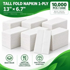 Tall-Fold, Dispenser Napkins, White Paper Napkins, Restaurant, Bulk, 10,000 Cs