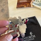 Danforth Pewter Red Green Enamel 2010 Mistletoe & Holly IOB — photo 2
