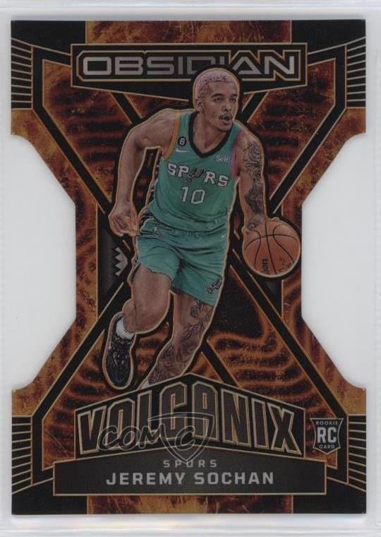 2022-23 Panini Obsidian Volcanix Jeremy Sochan #30 tt6