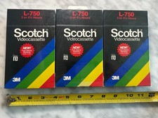 Lot of Three Scotch Videocassette Beta L-750 NOS Sealed NEW