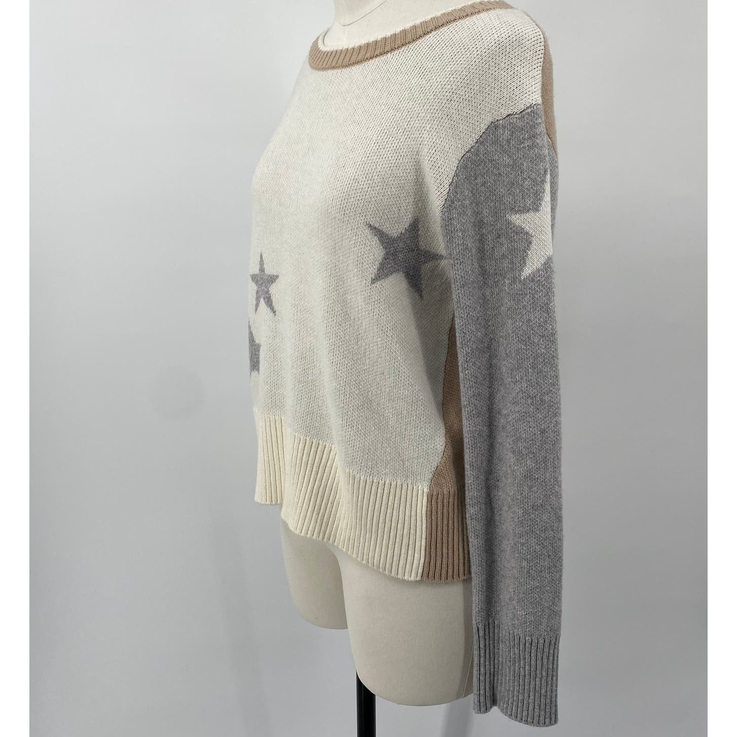 Splendid Mally Star Pattern Sweater Crewneck Cott… - image 4