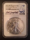 2020 American Silver Eagle, NGC Brilliant Uncirculated, signed by ANA President