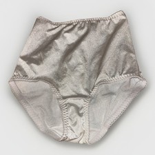 Vintage Vassarette Second Skin Brief 40001 Stretch Satin White Granny Panties S