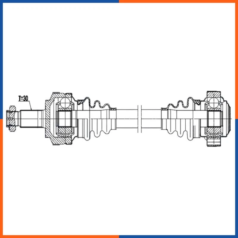 Demi-Arbre de Transmission ATM arrière gauche pour BMW | 33217504521, NPW-BM-215 - Photo 2/4