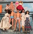 Large Vintage mid 1960’s Barbie Dolls Clothes Furniture Accessory Lot