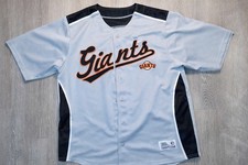 San Francisco Giants Dynasty Series MLB Baseball Jersey Mens XL Gray Black