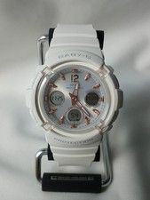 Casio Baby-G BGA-2800 Ana-Digi Women's Watch White Resin Band Quartz Used
