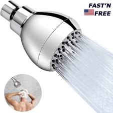 High Pressure Shower Head 3 Inches Anti-clog Anti-leak Fixed Showerhead Chrome