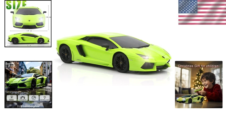Coche de radiocontrol rápido Lamborghini Aventador escala 1:18 - emocionante juguete de carreras para edades de 8+ Foto 2 de 4