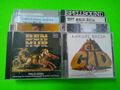 (Lot of 8 CDs) Miklos Rozsa film soundtracks *SEE BELOW*