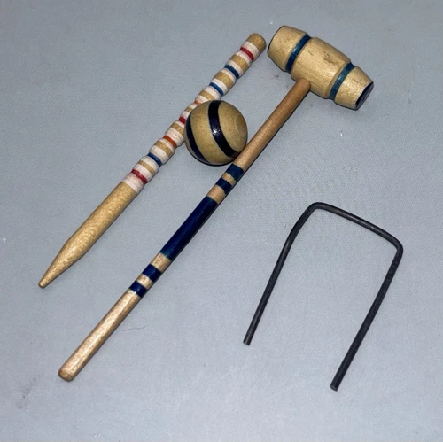 Vintage Barbie Skipper CROQUET BALL MALLET STAKE WICKET 1619 FUN N GAMES TIME