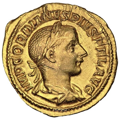 Monnaie Romaine - Gordien III - Aureus or - Rome - Pedigree - Emile Bourgey - Photo 1/3