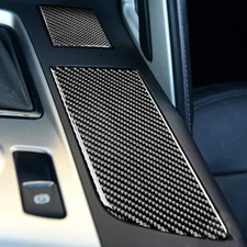 RRX Real Carbon Fiber Armrest Storage Cup Holder Gears Panel Protective Black 